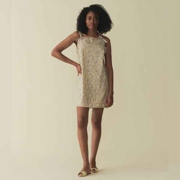 🆕 DOEN Dee Dress in Liberty Fabric - Chrysanthemum Sky Floral - Picture 2 of 3